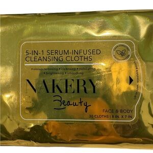 Nakery Beauty 5-in-1 Serum-Infused Cleansing Cloths. NWT